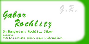 gabor rochlitz business card