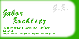 gabor rochlitz business card